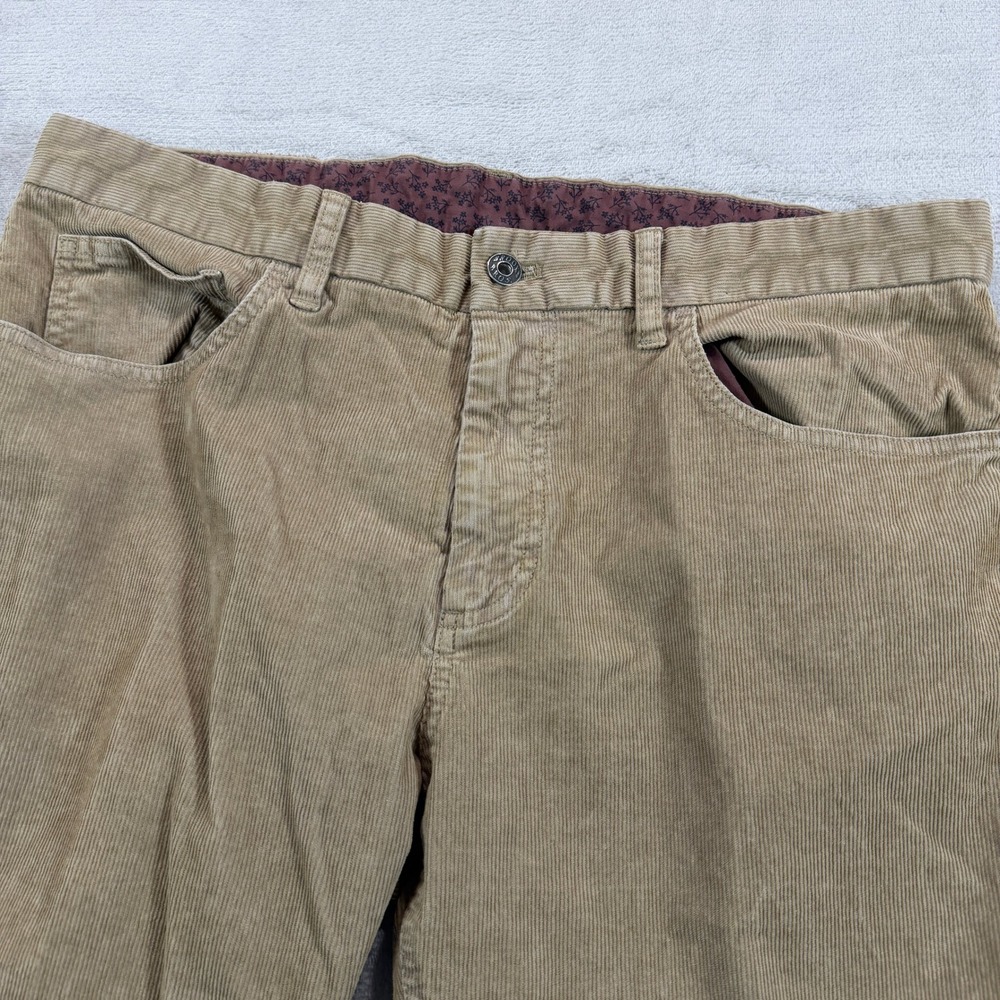 Brooks Brothers Red Fleece Mens 36x30 Tan Corduroy Pants Straight Leg Stretch - Picture 5 of 12